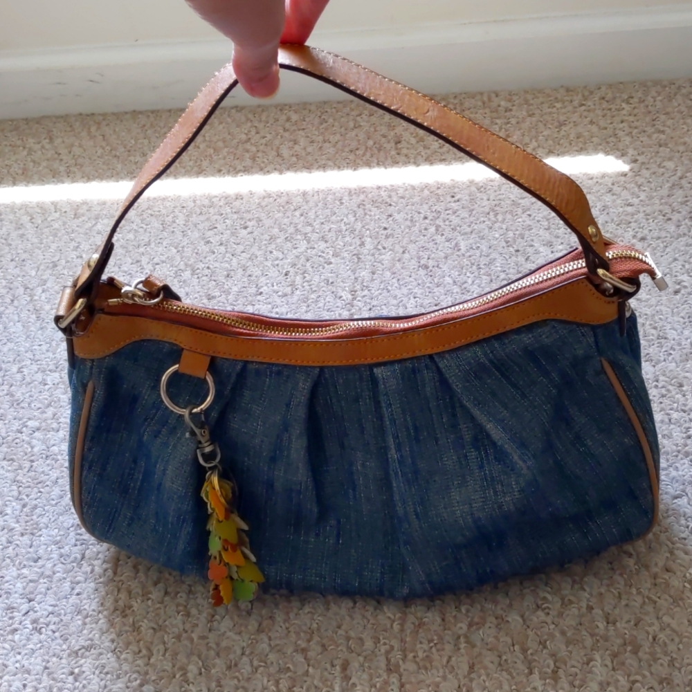 Denim shoulder bag